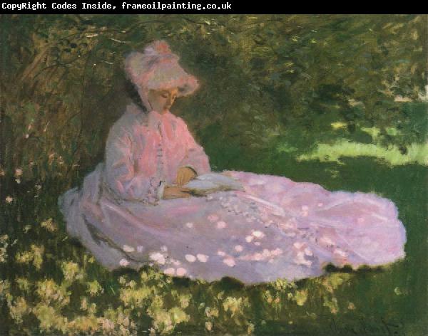 Claude Monet A Woman in a Garden,Spring time